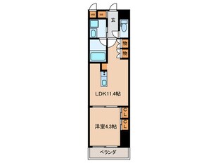 S-RESIDENCE大阪上本町の物件間取画像